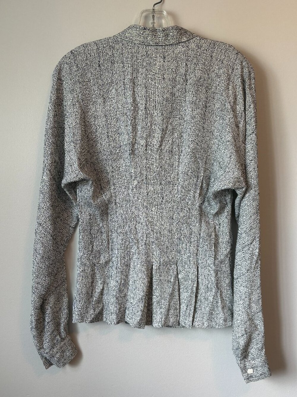 Vintage the BAMM Collection 100% Silk Pleated Blazer Blouse Jacket 8 Medium M - Picture 3 of 5